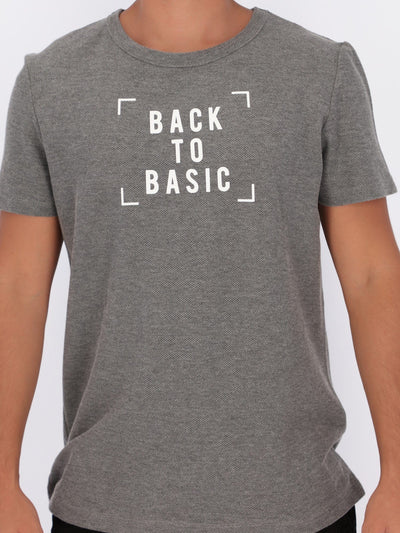 OR T-Shirts Front Text Print Back to Basic T-Shirt