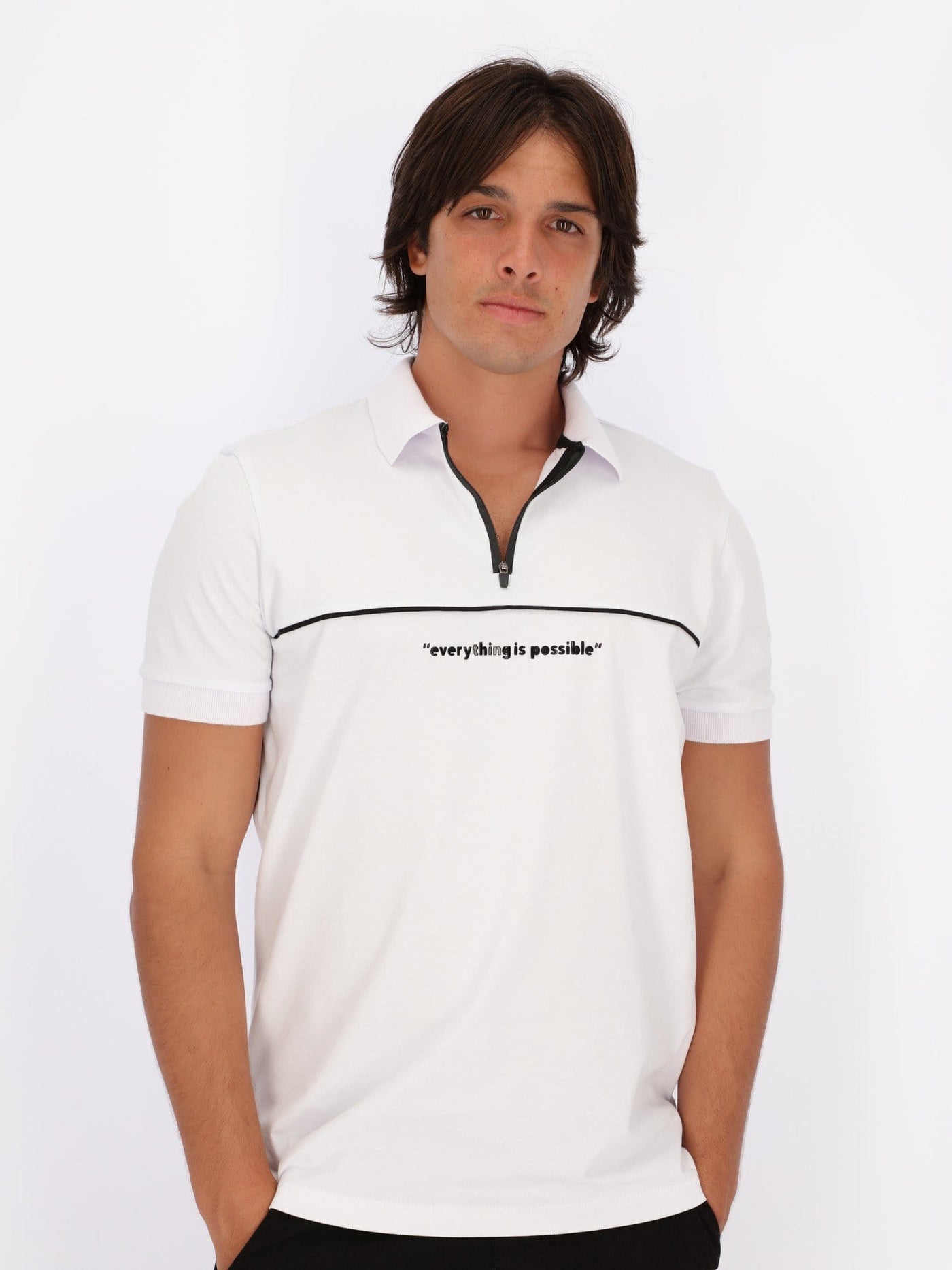 OR Polos Everything Is possible Front Print Polo Shirt