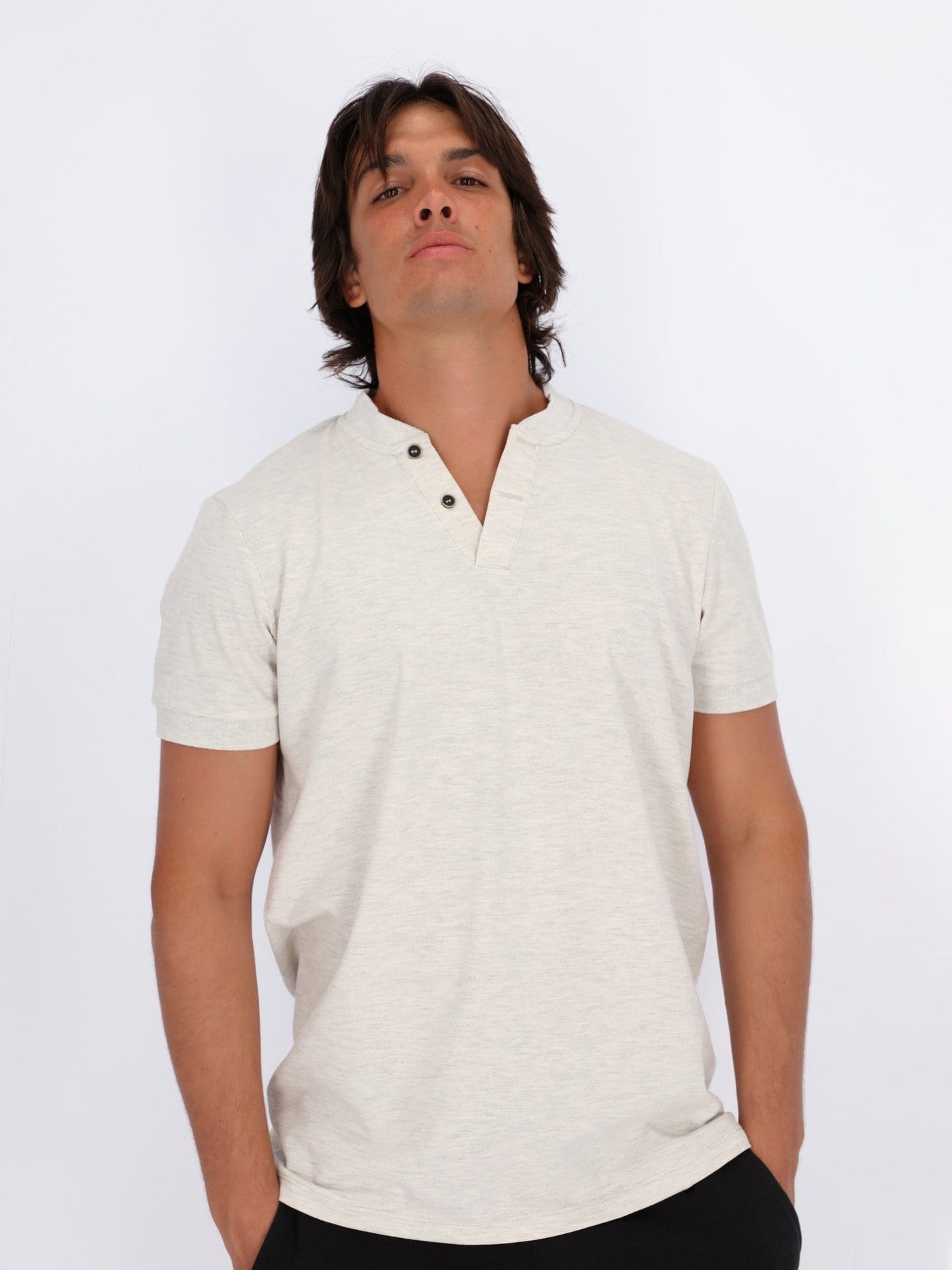 OR Polos Grandad Collar Polo Shirt