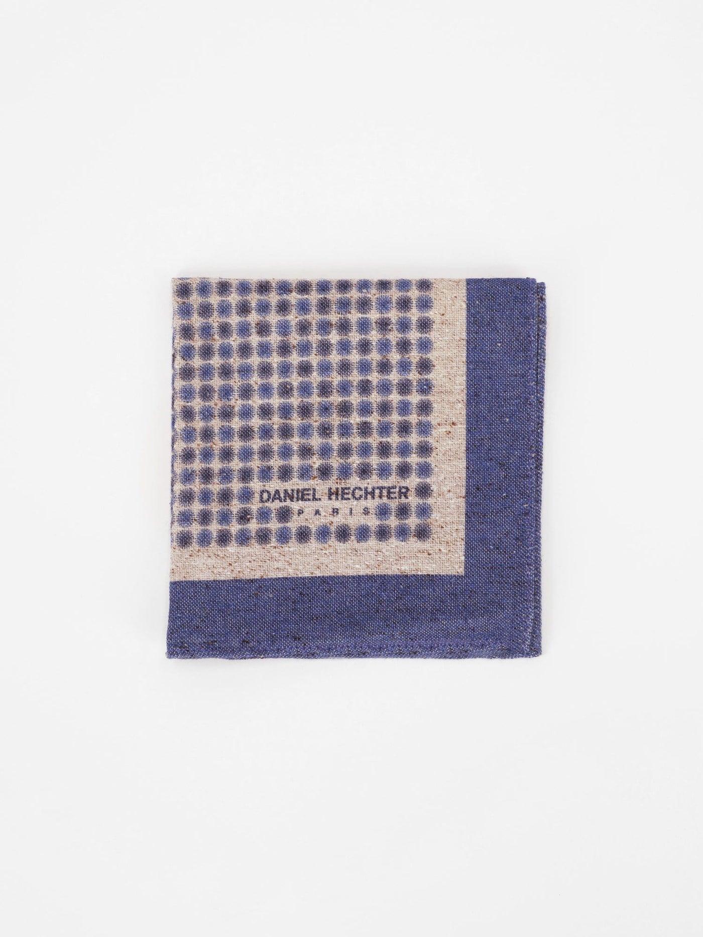 Daniel Hechter Other Accessories Dusty Blue / Os Wool Pocket Square with Dotted Print