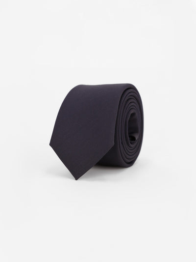 Daniel Hechter Other Accessories OS / Dark Navy Slim Cut Plain Necktie