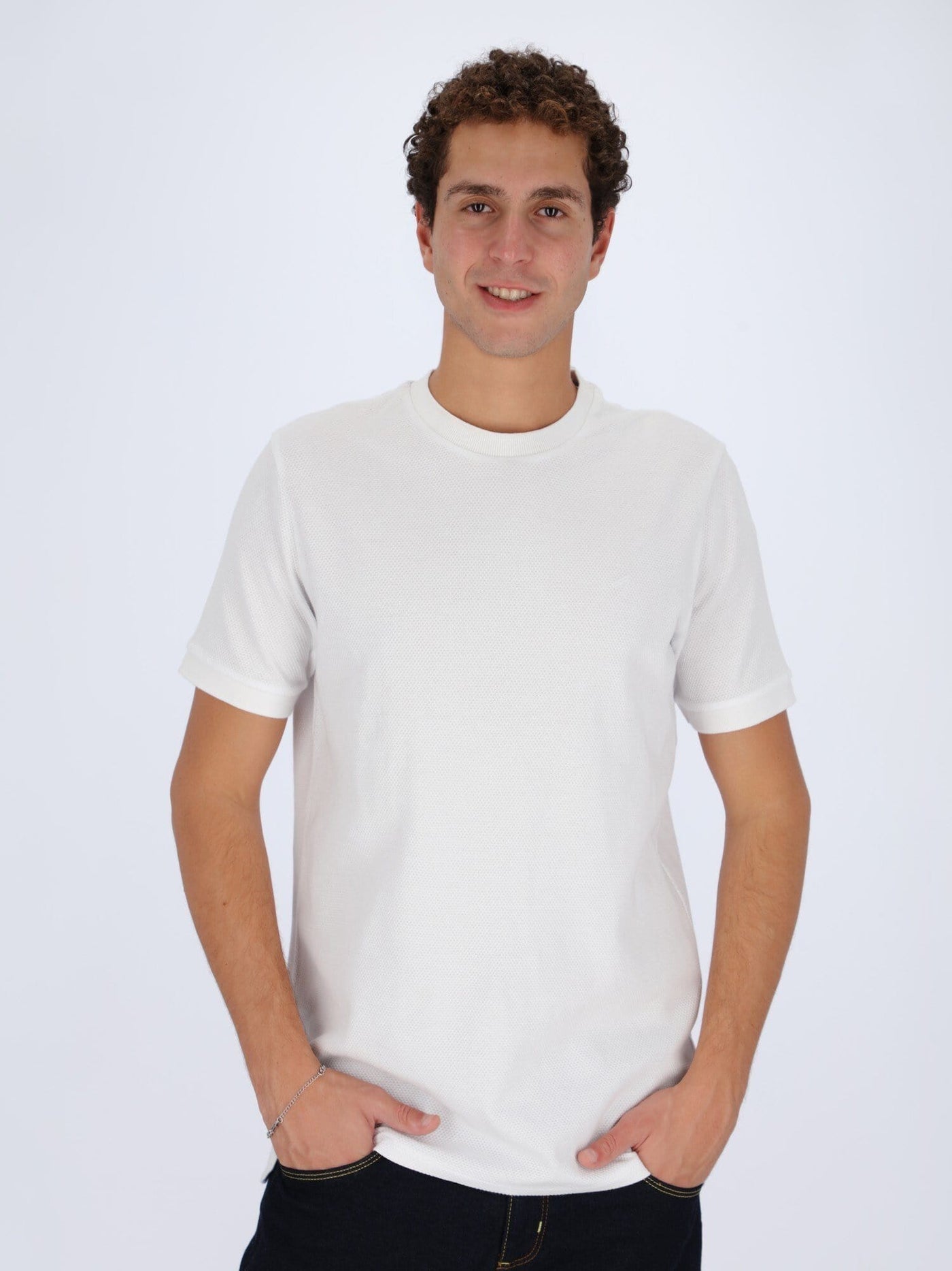 Daniel Hechter T-Shirts WHITE / M Basic T-shirt with Crew Neck