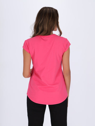 OR Tops & Blouses T-shirt With Cap Sleeve and Front Text Print