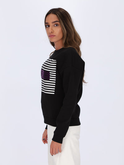 OR Sweatshirts & Hoodies Sweatshirt with Front Square Horizontal Stripes