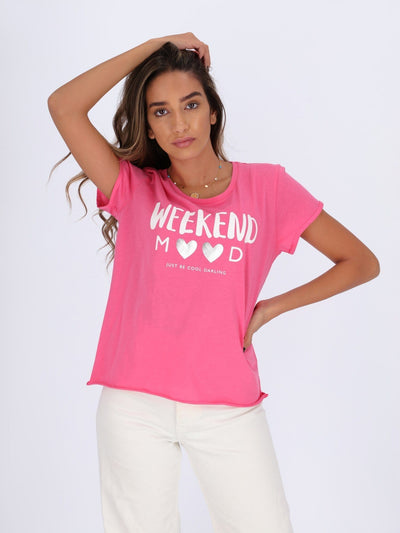 OR Tops & Blouses Front Text Print Cap Sleeve T-Shirt