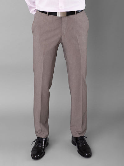 Daniel Hechter Pants & Shorts Beige / 48 Solid Tux Pants with Tailored Fit Cut