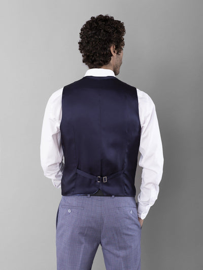 Daniel Hechter Suits & Blazers Velvet Blue / 48 Tattersall Tux Waistcoat with Tailored Fit Cut