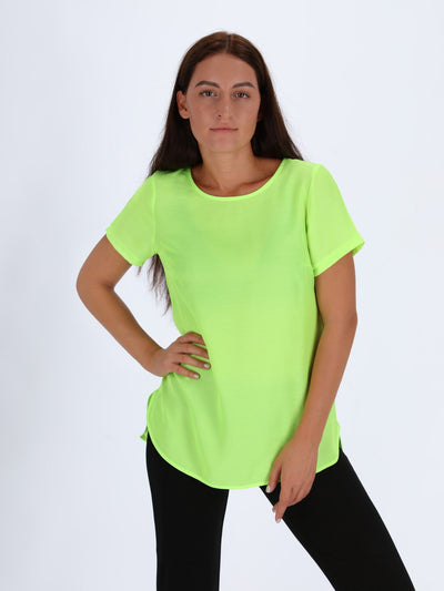 OR Tops & Blouses M / Acid Lime Basic Round Hem Top