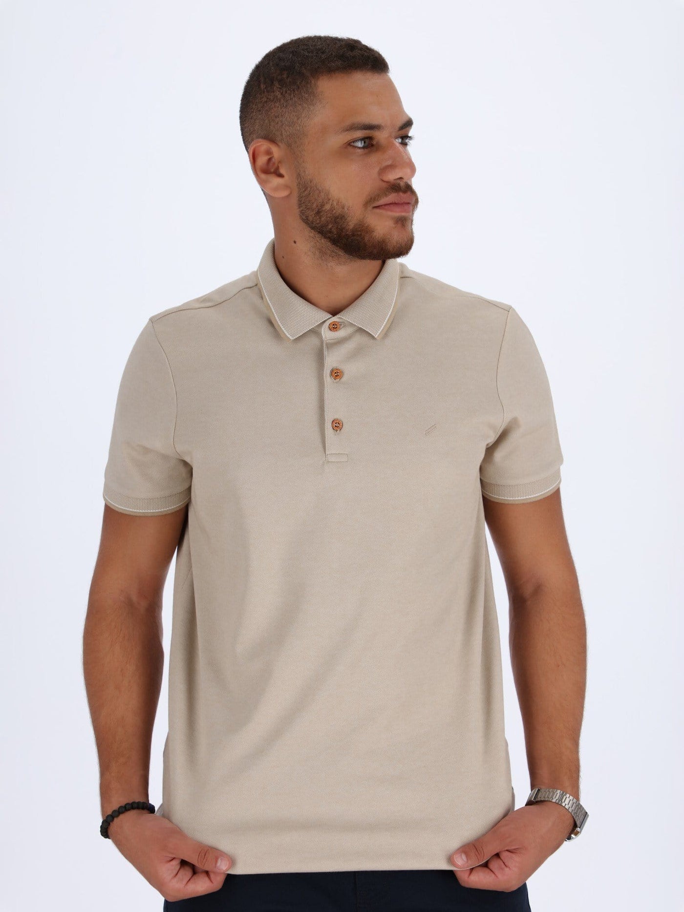 Daniel Hechter Polos BEIGE / M Basic Polo Shirt