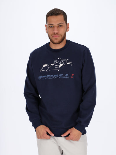 O'Zone Men's Front Printed Sweatshirt