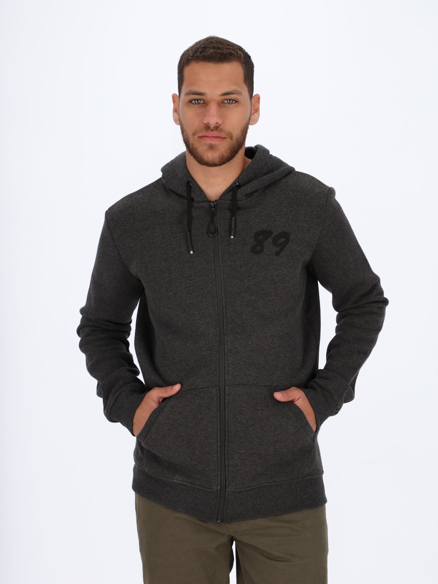 Men's Basic Zip-up Hoodie