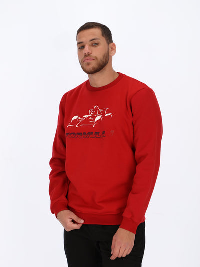 O'Zone Men's Front Printed Sweatshirt