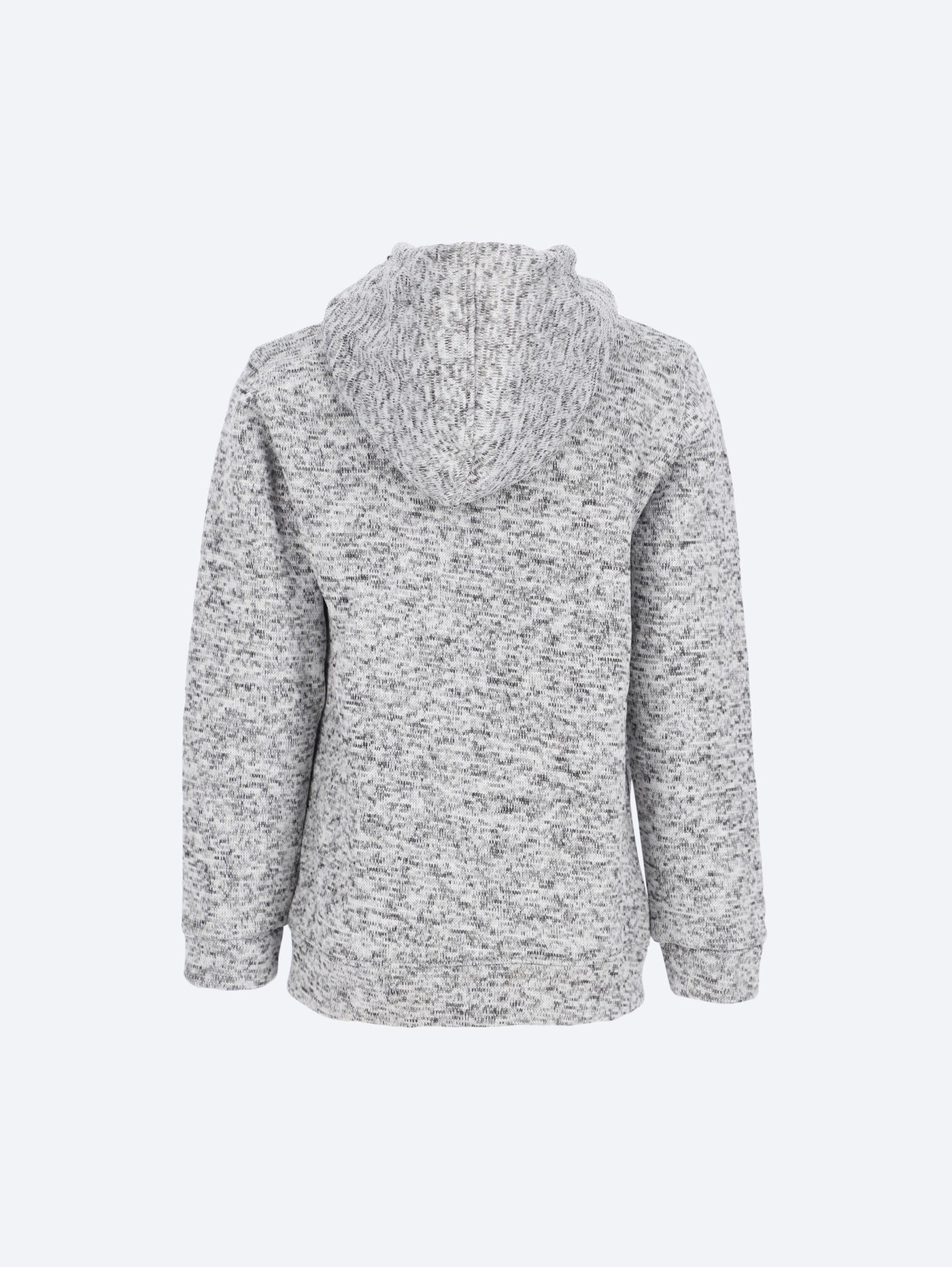 Contrast Zip Flecked Hoodie