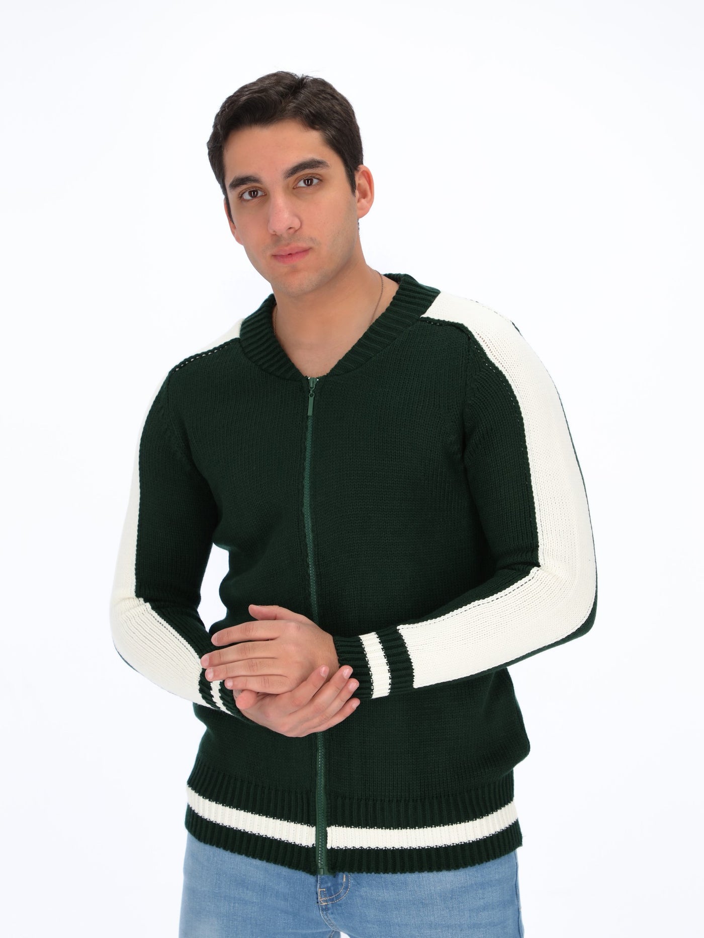 O'Zone Men's Knitted Varsity Jacket