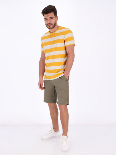 Men's Striped Crew Neck T-Shirt