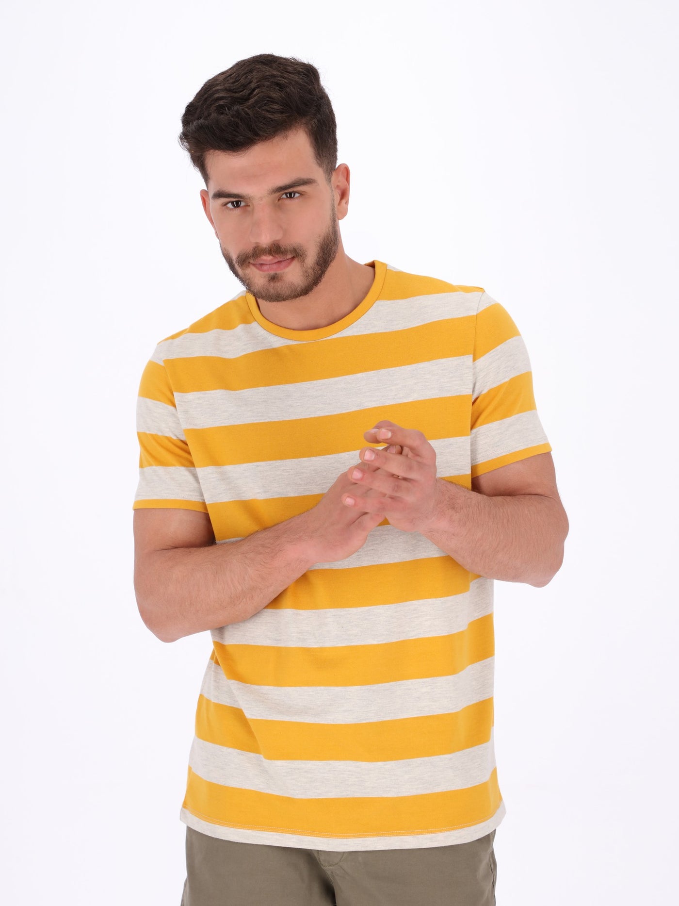 Men's Striped Crew Neck T-Shirt