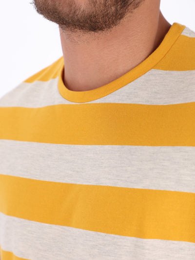 Men's Striped Crew Neck T-Shirt