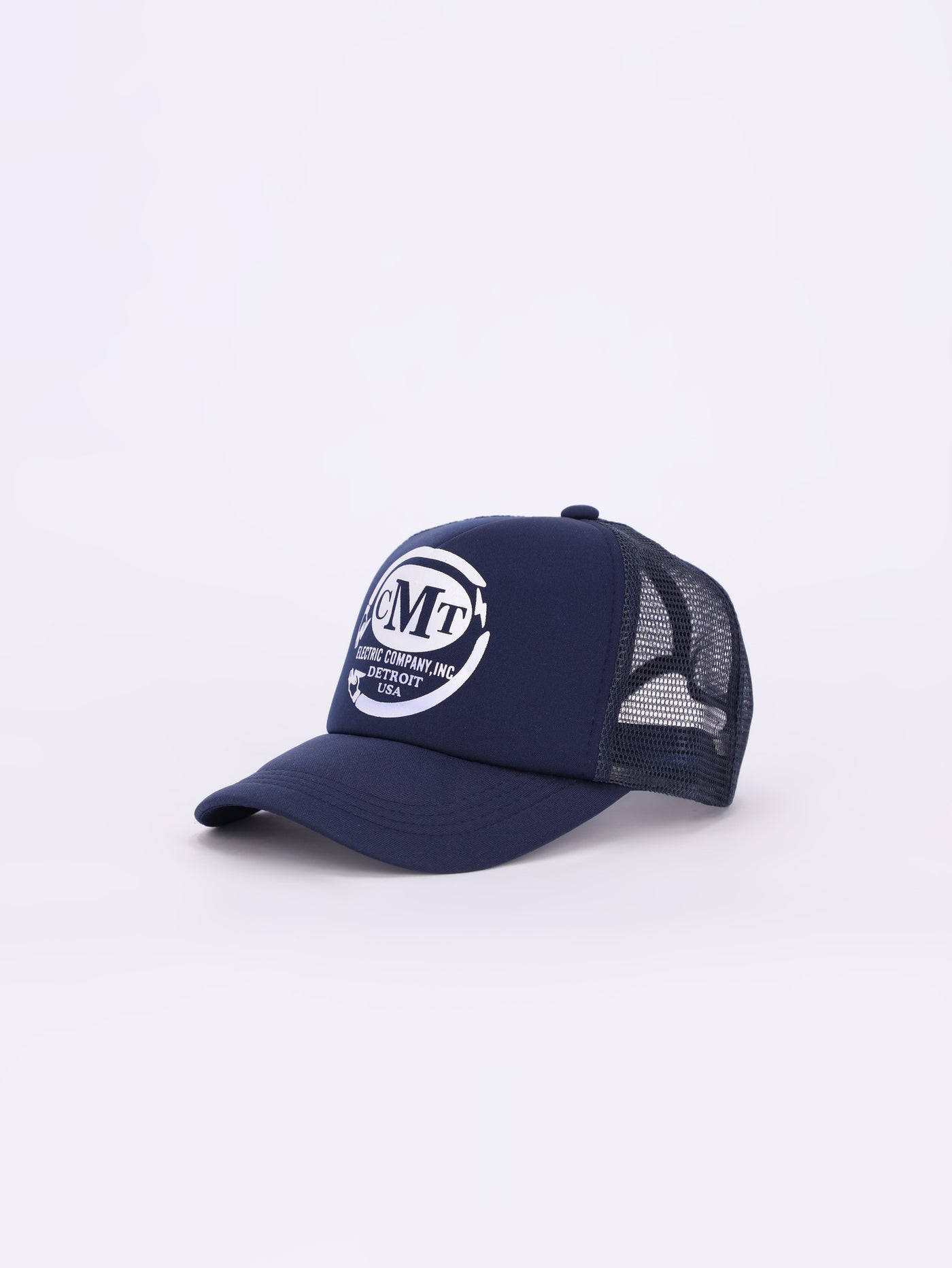 Front Text Print Round Net Baseball Cap