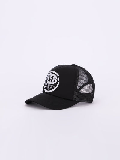 Front Text Print Round Net Baseball Cap