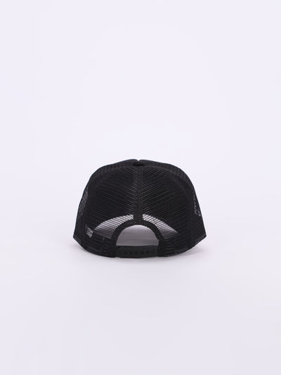 Front Text Print Round Net Baseball Cap