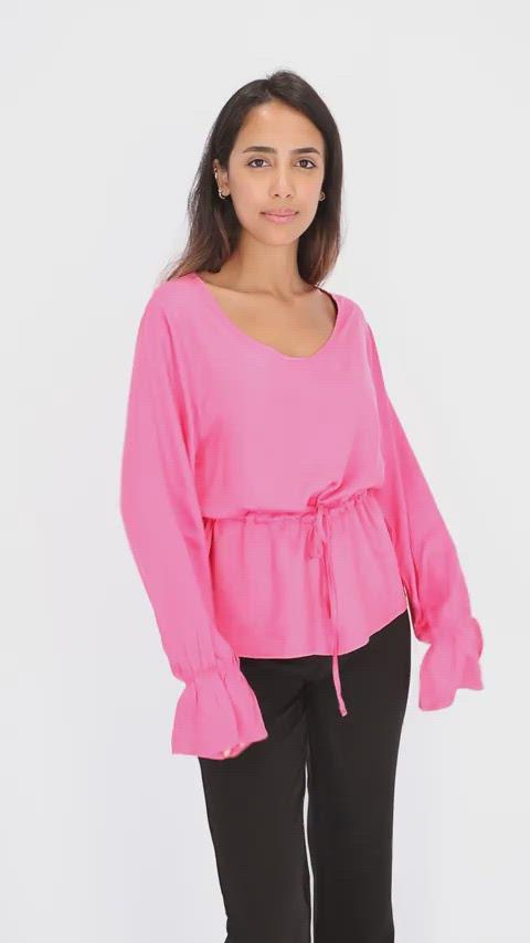 Blouson Top with Drawstring