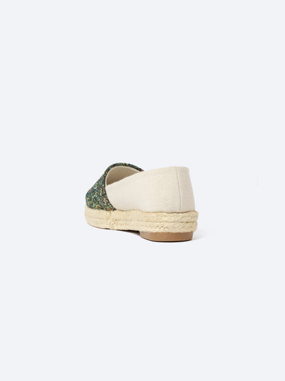 Espadrilles - Textured - Straw Heel