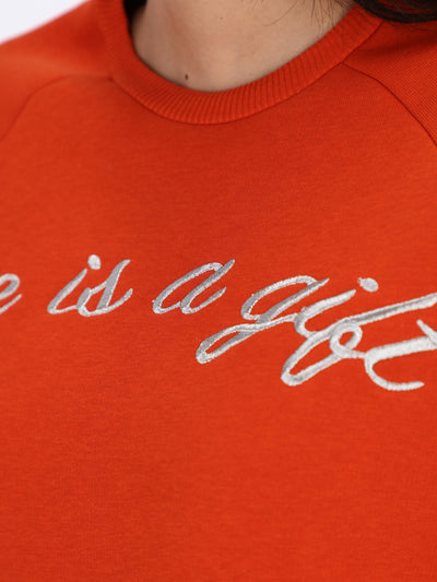 Life is A Gift Embroidered Sweatshirt