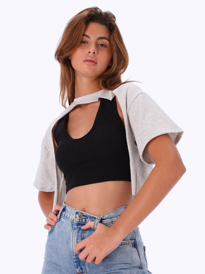 Leocansa Womens Cropped Top