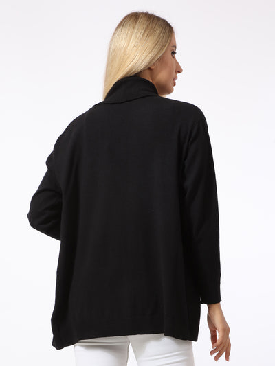 Cardigan - Draped - Open Neckline