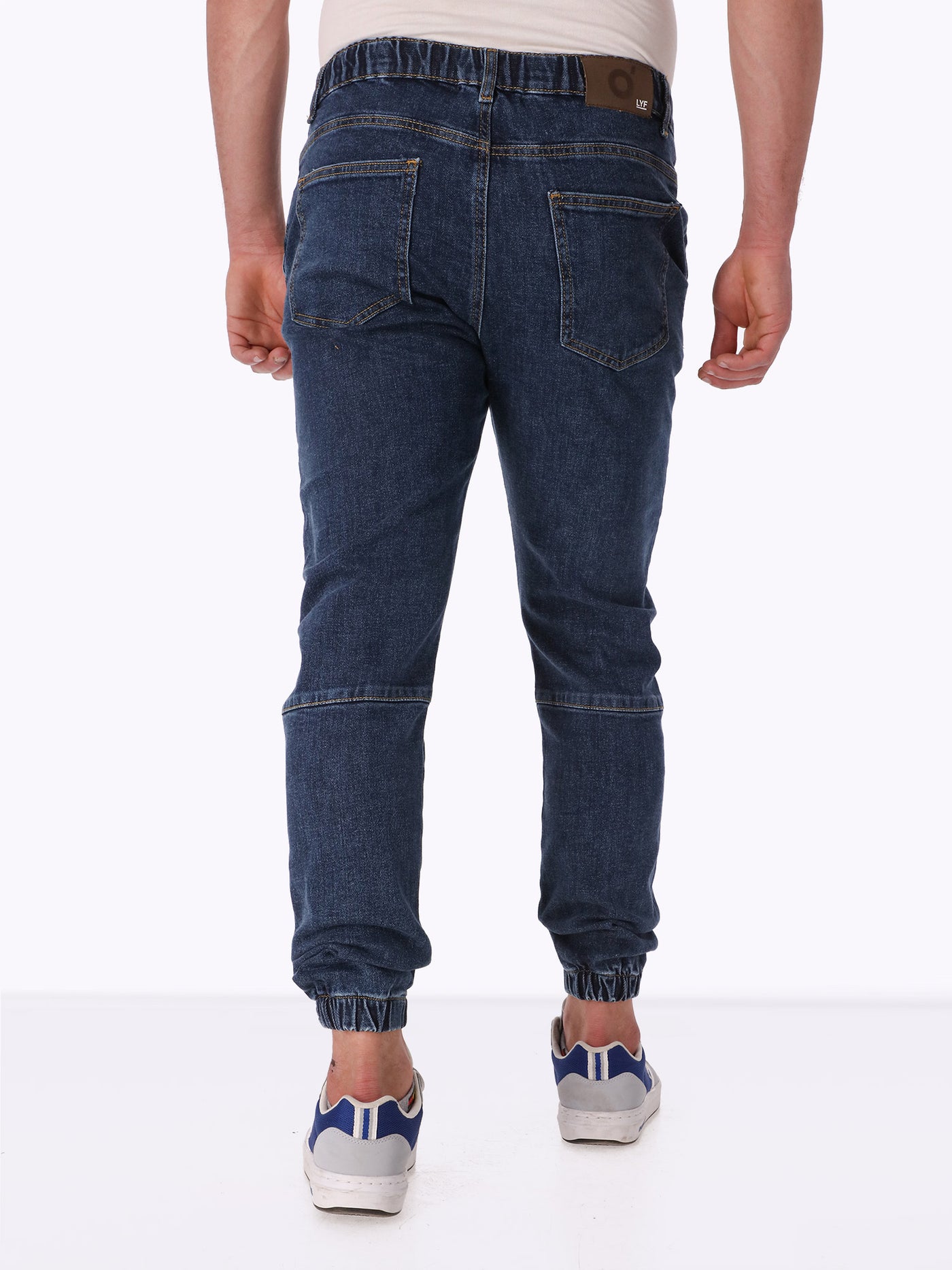 Jeans - Cuffed Hems - Elasticated Waistband