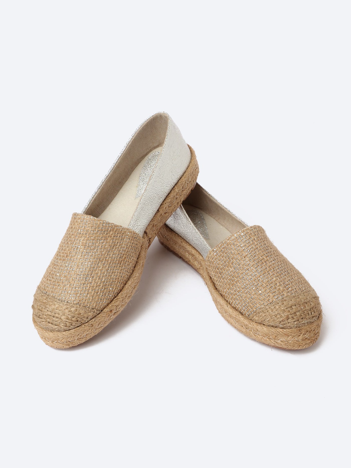 Espadrilles - Half Glitter and Half Straw