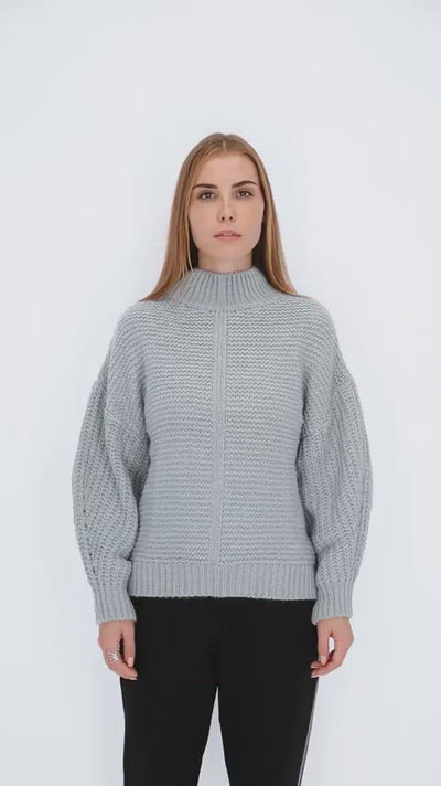 Bishop sleeve Knitted Pullover