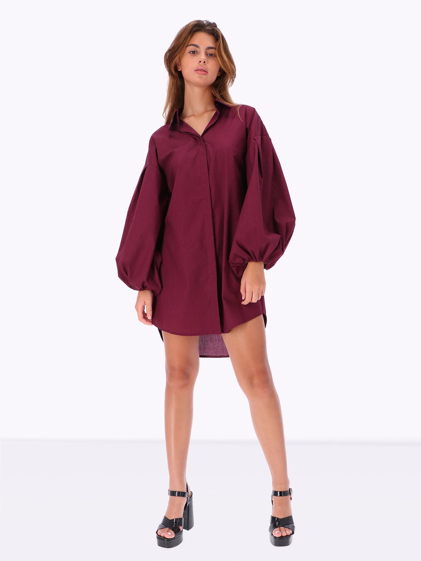 Leocansa Womens Puffy Sleeves Chemise