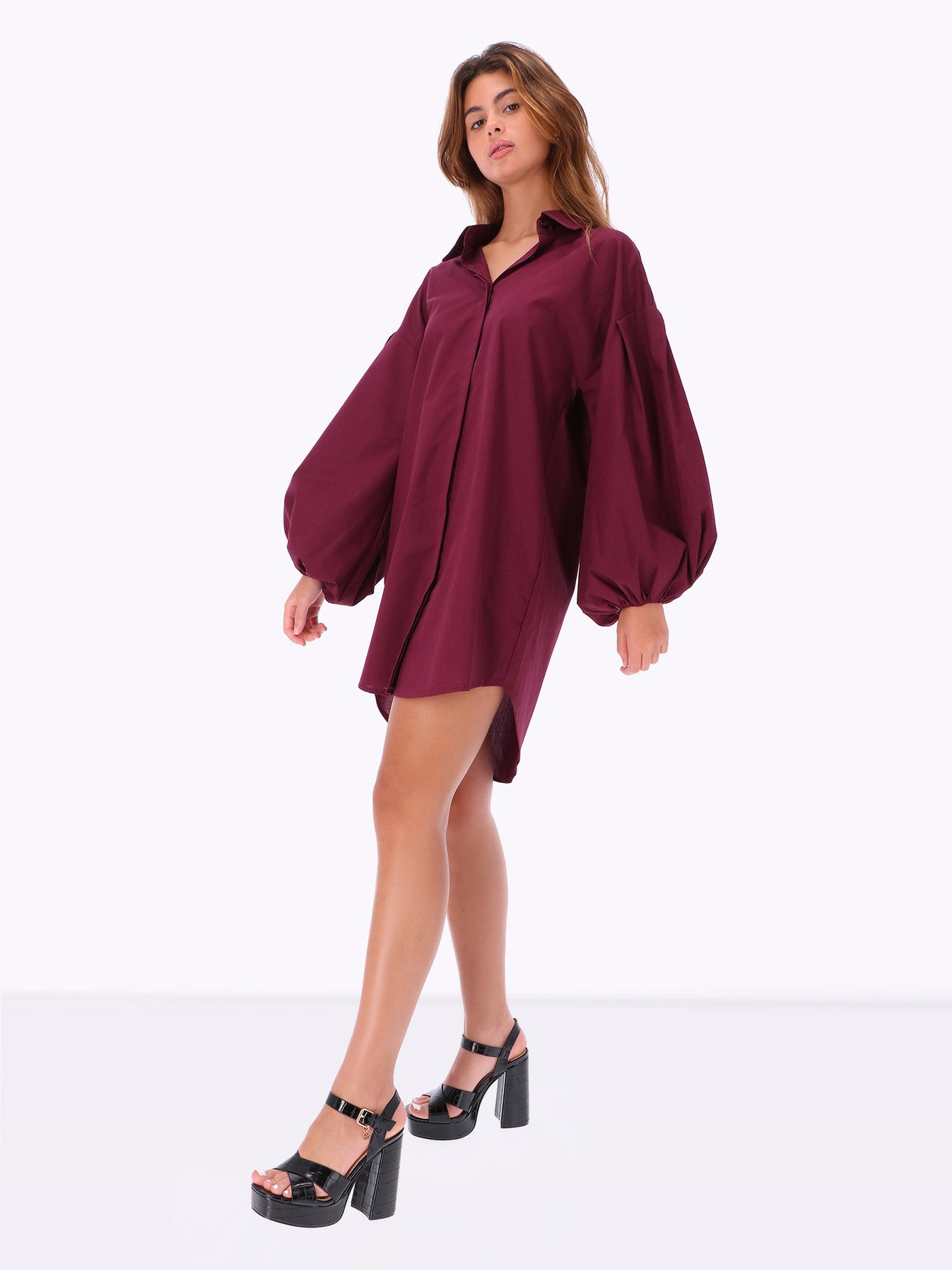 Leocansa Womens Puffy Sleeves Chemise