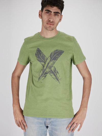 OR T-Shirts Feather Front Print T-Shirt