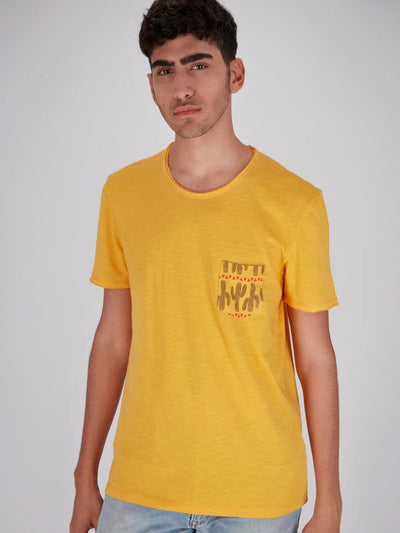 OR T-Shirts Printed Chest Pocket Crew Neck T-Shirt