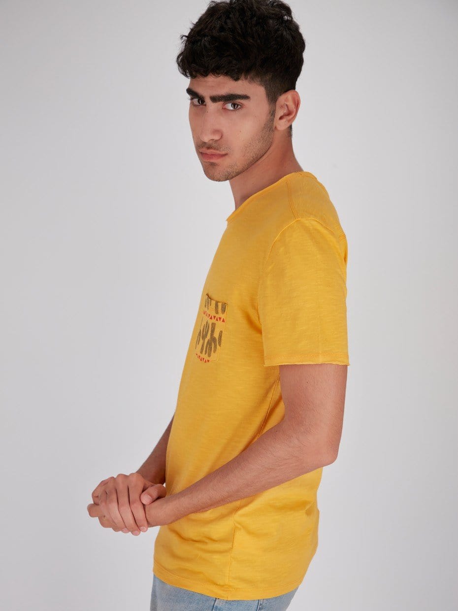 OR T-Shirts Printed Chest Pocket Crew Neck T-Shirt