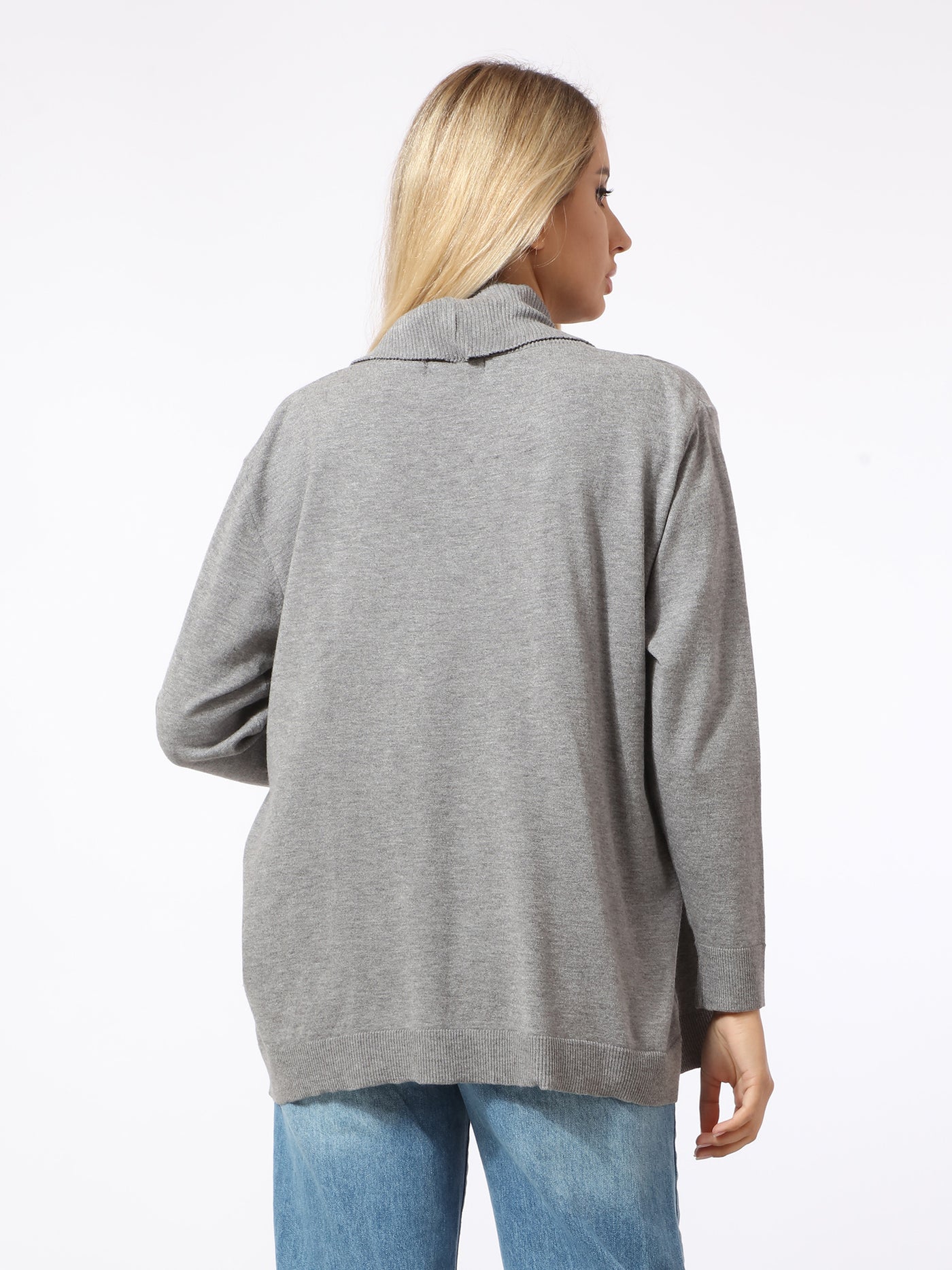 Cardigan - Draped - Open Neckline