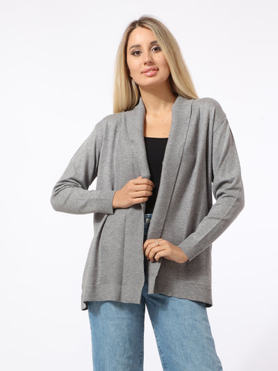 Cardigan - Draped - Open Neckline