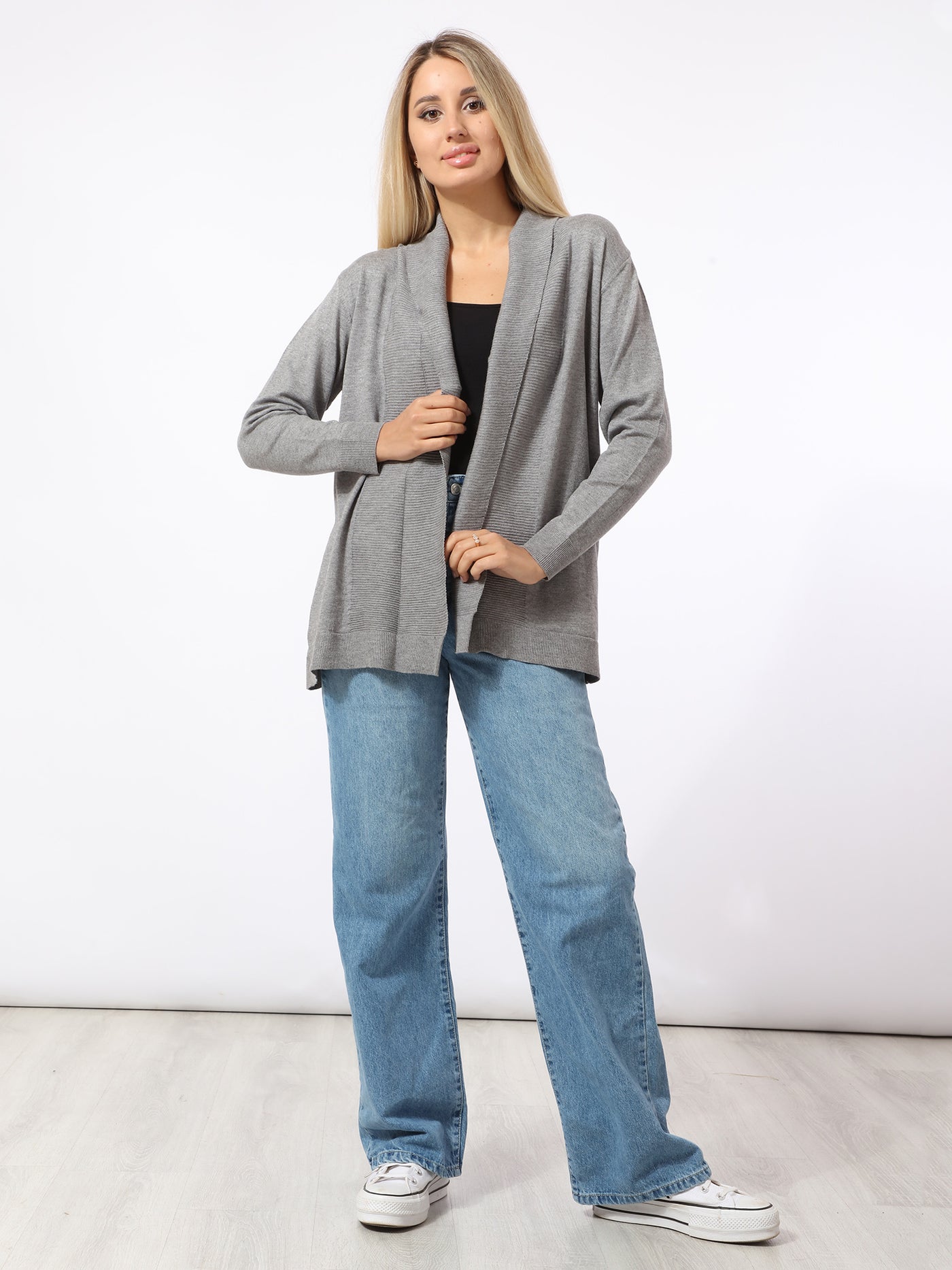 Cardigan - Draped - Open Neckline