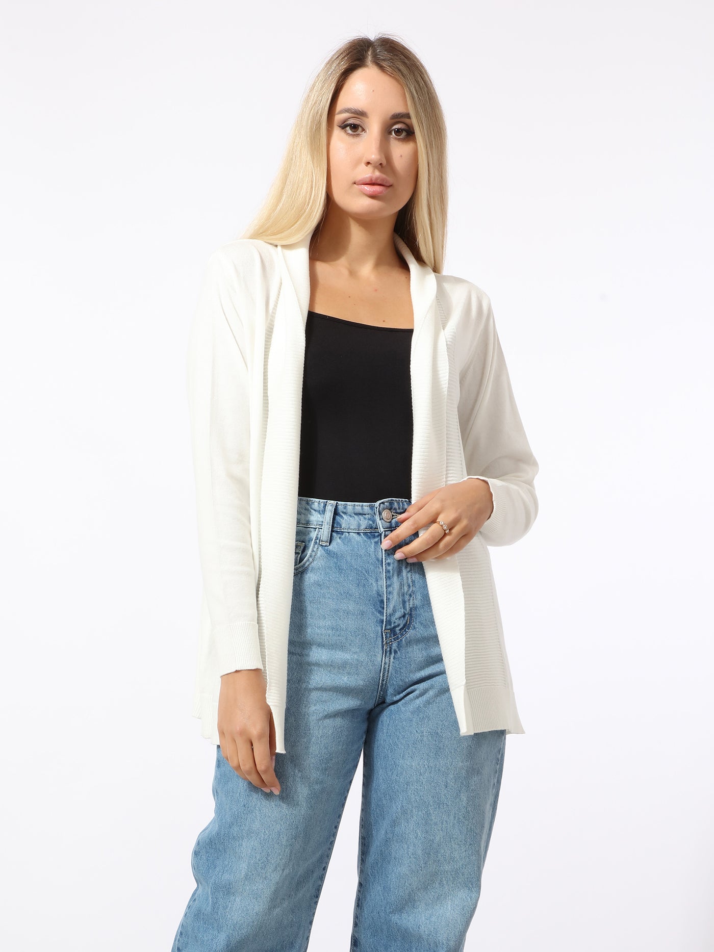 Cardigan - Draped - Open Neckline