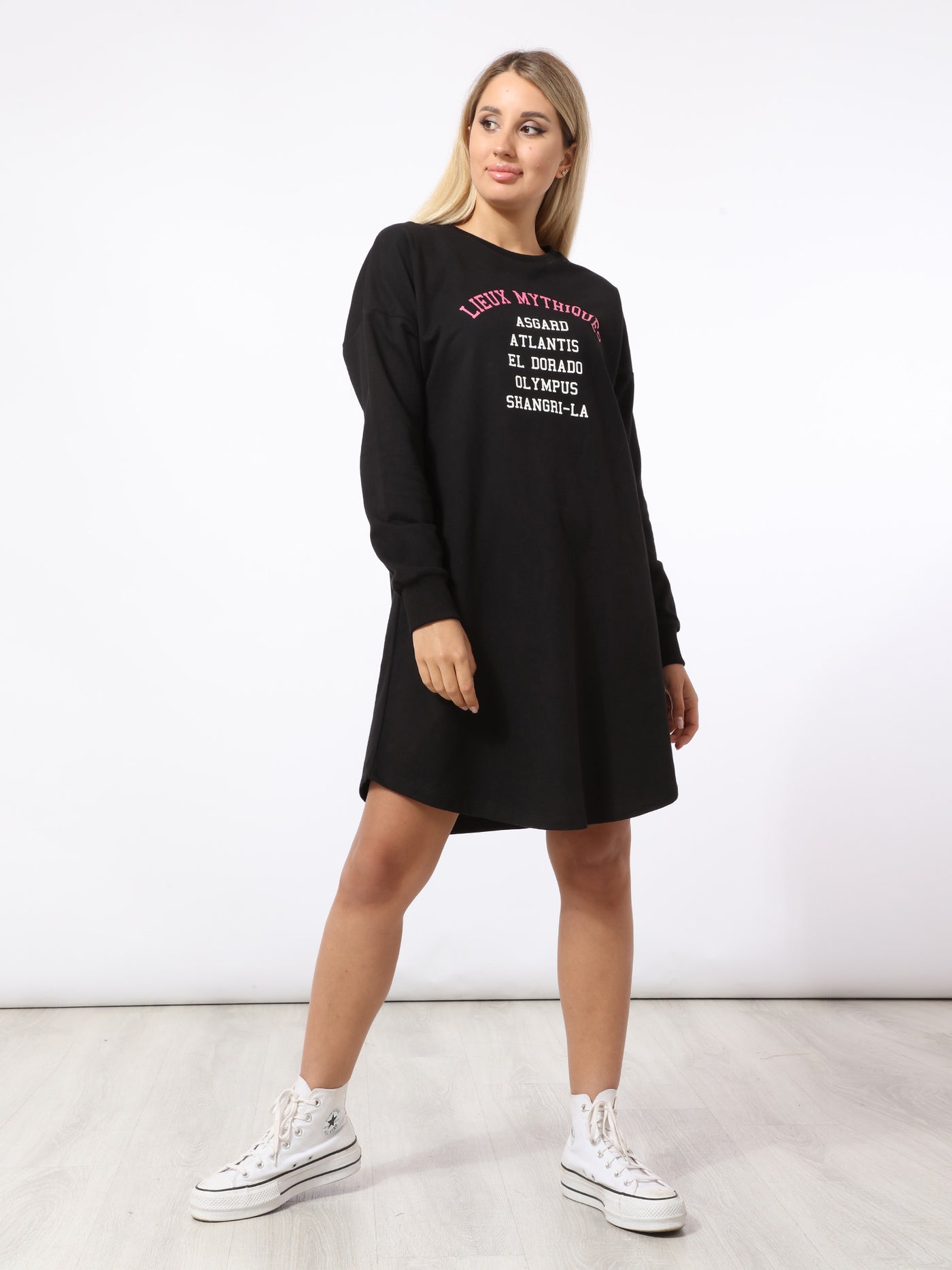 Dress - Front Text Print