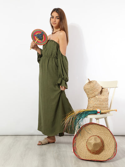 Dress - Long Length - Off Shoulder