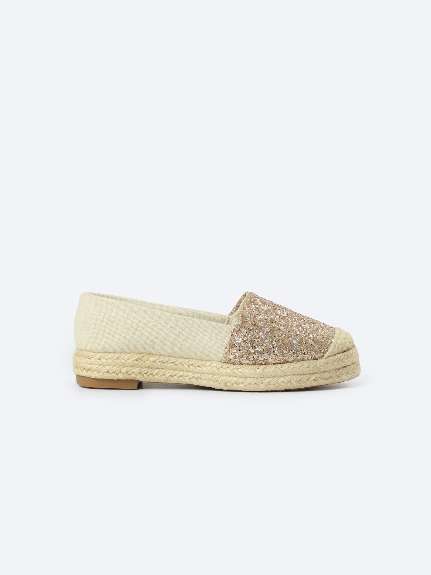 Espadrilles - Textured - Straw Heel