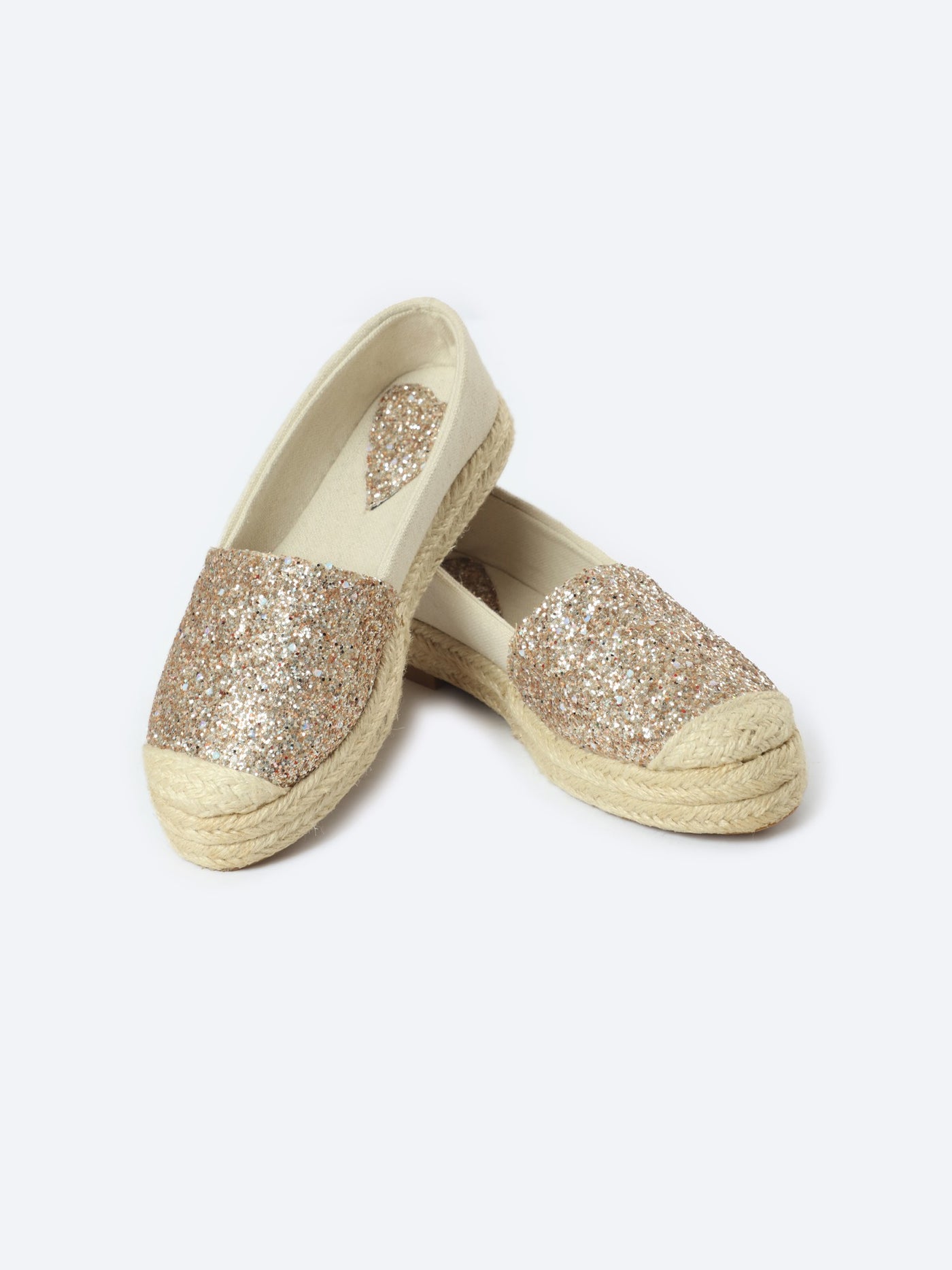 Espadrilles - Textured - Straw Heel