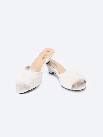 Home Slippers - Front Pompom Detail - Embellishment