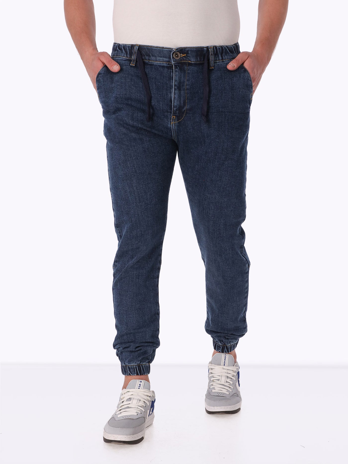 Jeans - Cuffed Hems - Elasticated Waistband