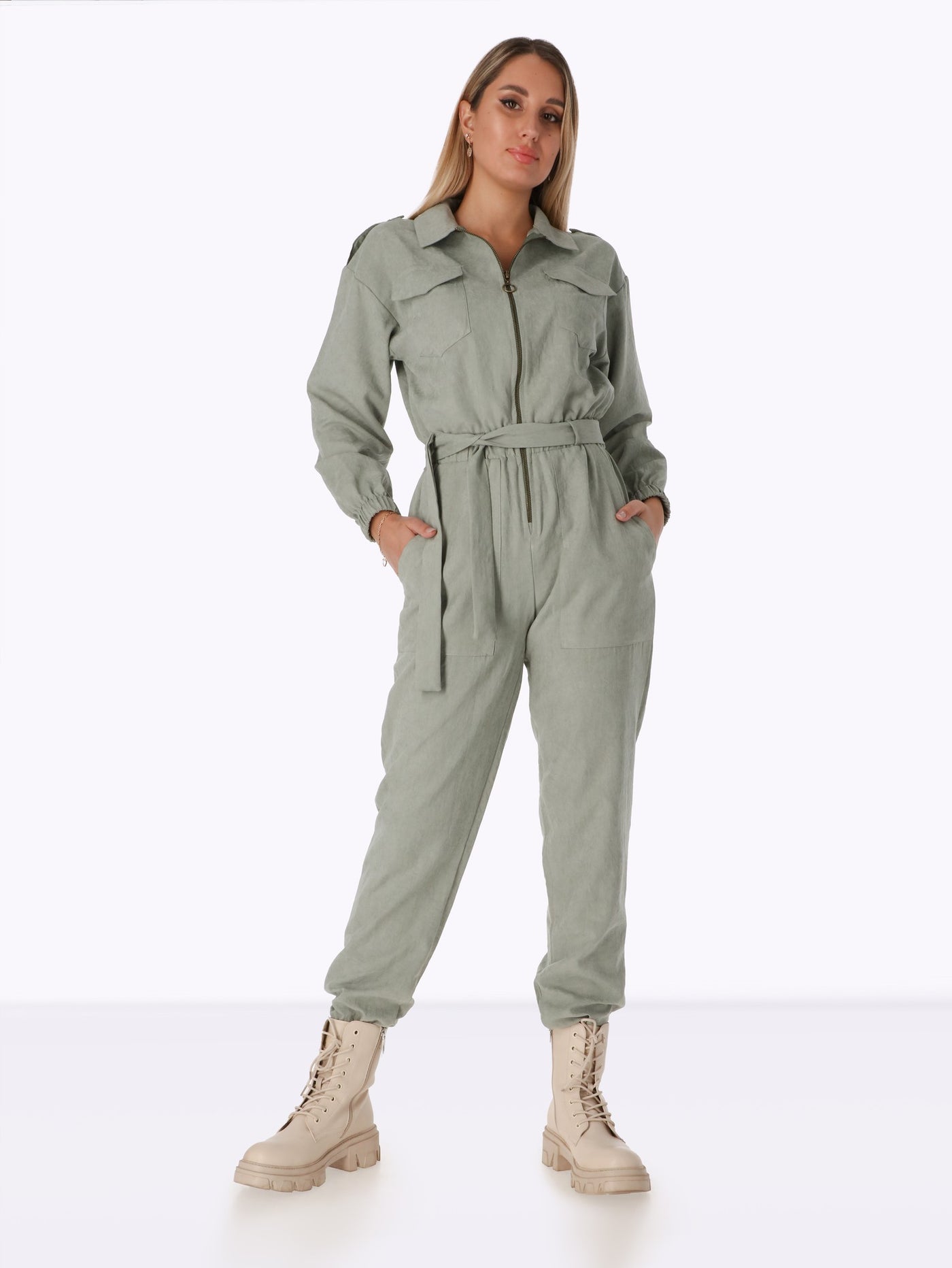 Jumpsuit - Front Zipper