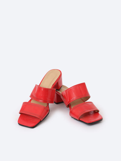 Sandals - Block Heels - Double Strap