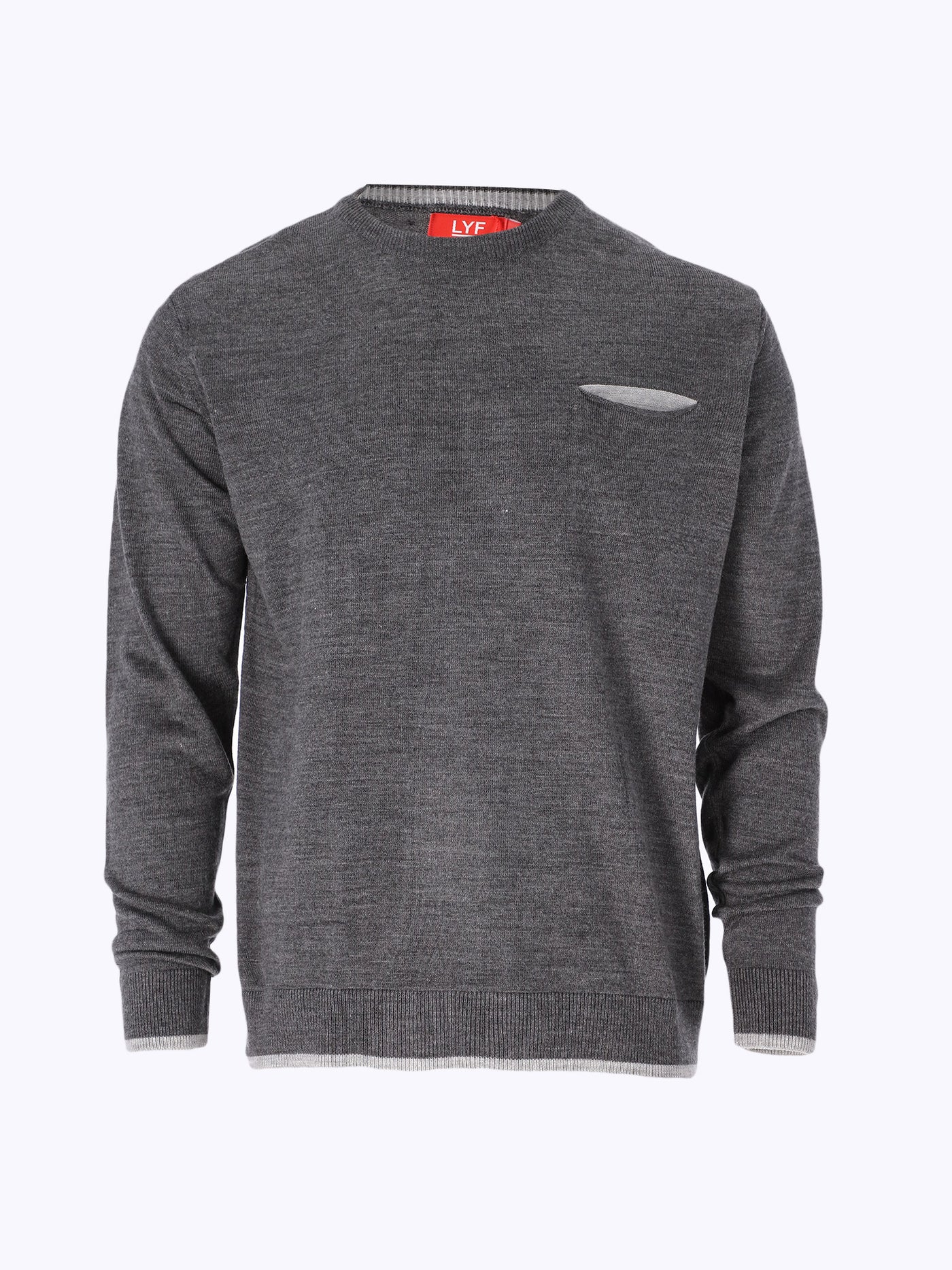 Sweater - Crew Neck - Front Pocket